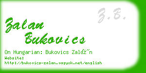 zalan bukovics business card